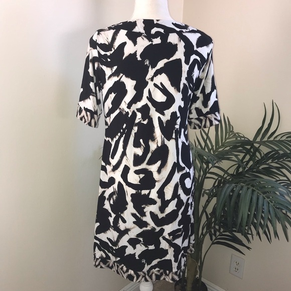 2/$20 Style & Co Drape Neck Stretch Shift Dress (9A) MP - Picture 5 of 6